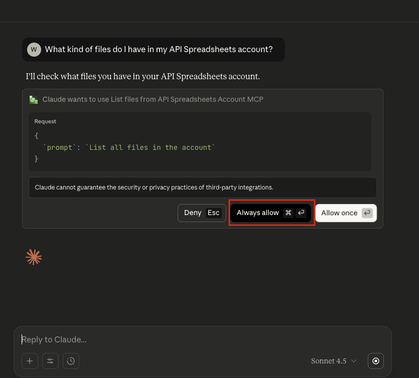 Always allow access to MCP