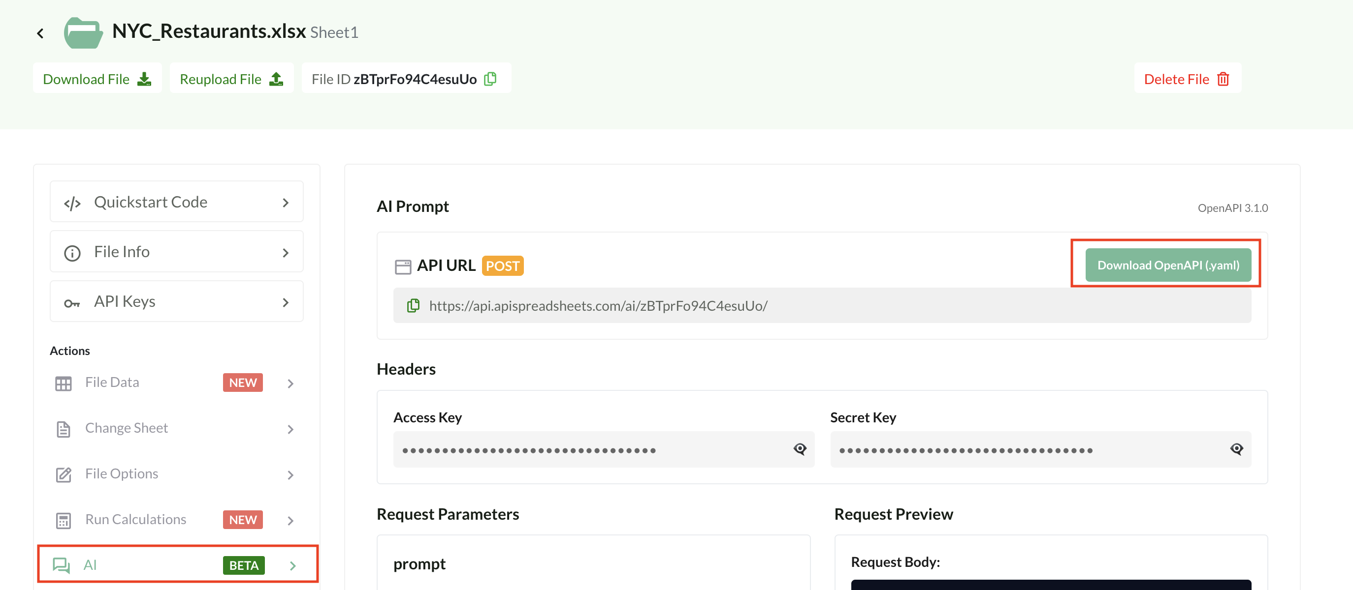 Download the OpenAPI spec